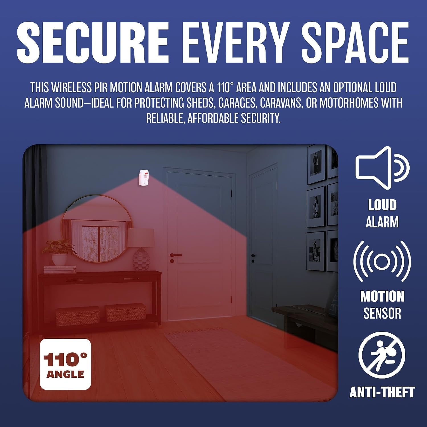Motion Sensor Alarm with 2 Remote Controls image 5