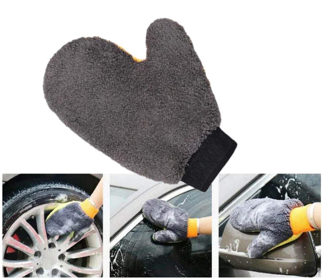 Soft Microfiber Car Cleaning Glove image 2