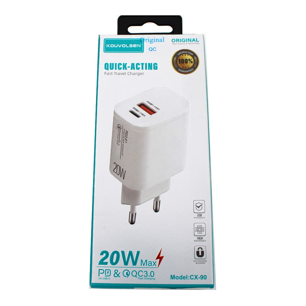 Kouvolsen Quick-Acting 20W Fast Travel Charger image 3