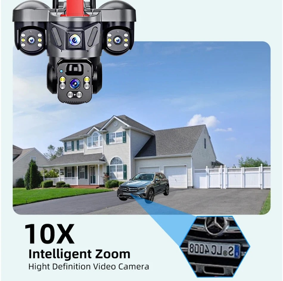 Triple Lens Camera 4G Solar Security PTZ Camera image 3