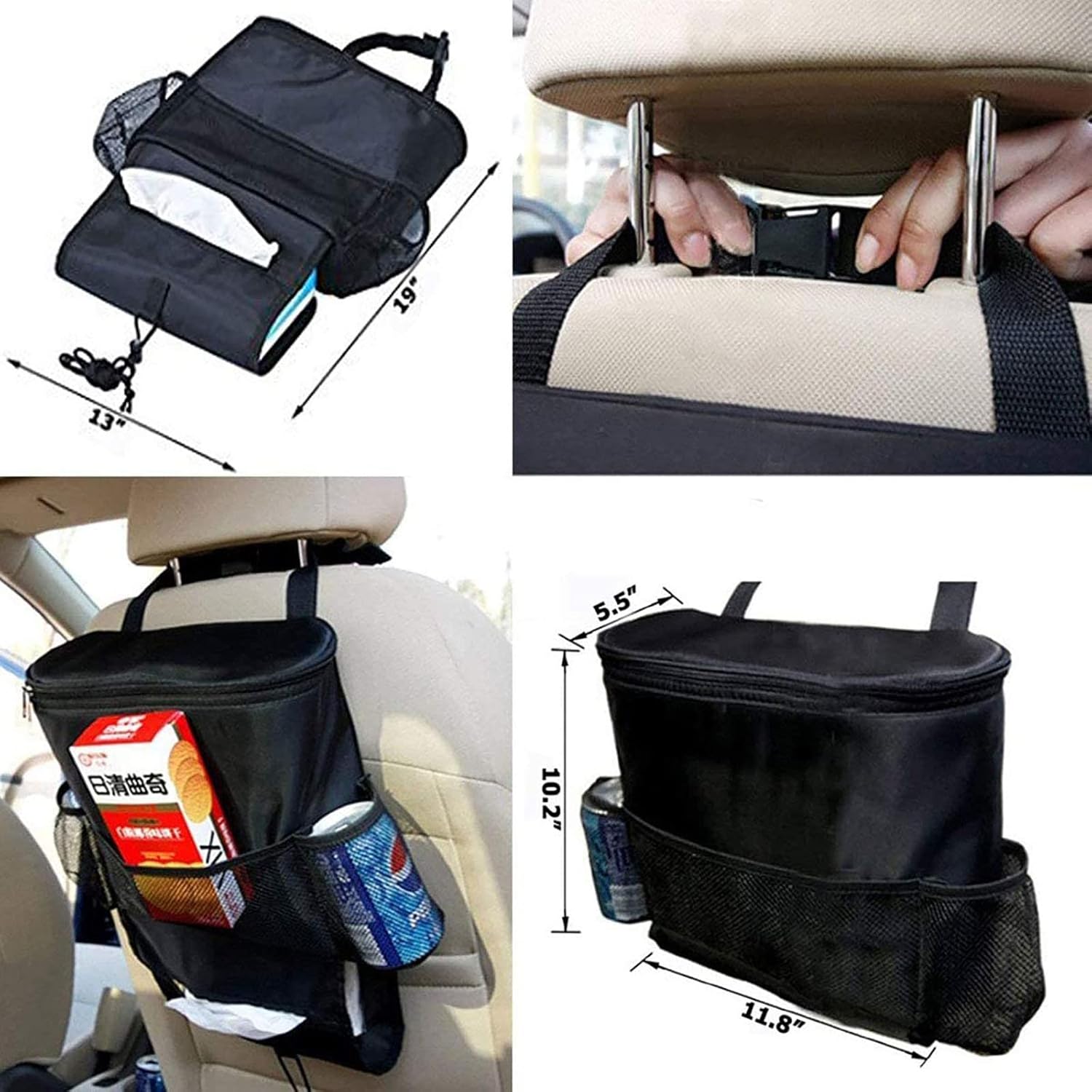 Car Back Seat Organizer with Cooler Bag image 2