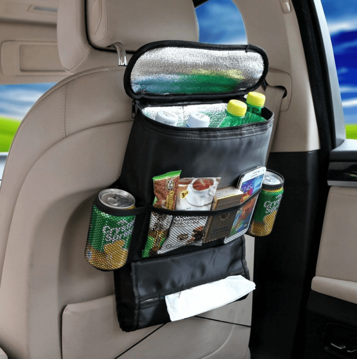 Car Back Seat Organizer with Cooler Bag image 6