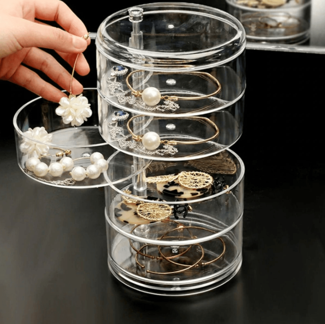 Rotating Acrylic Jewellery Storage Box (5 Tier) image 3