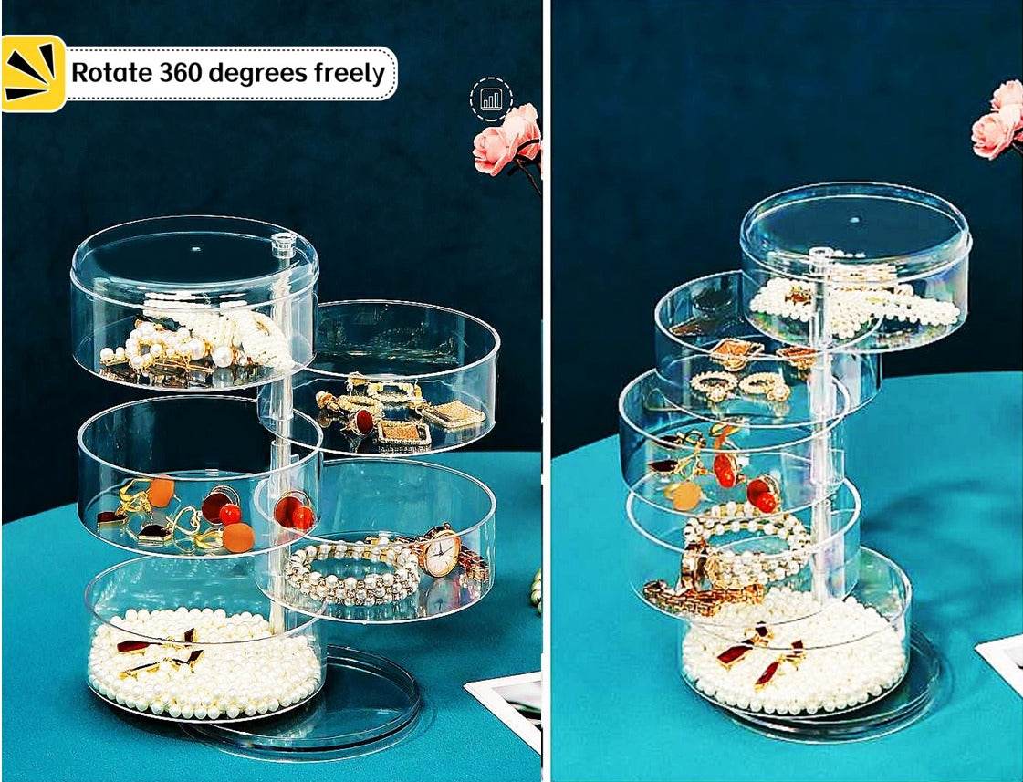 Rotating Acrylic Jewellery Storage Box (5 Tier) image 6