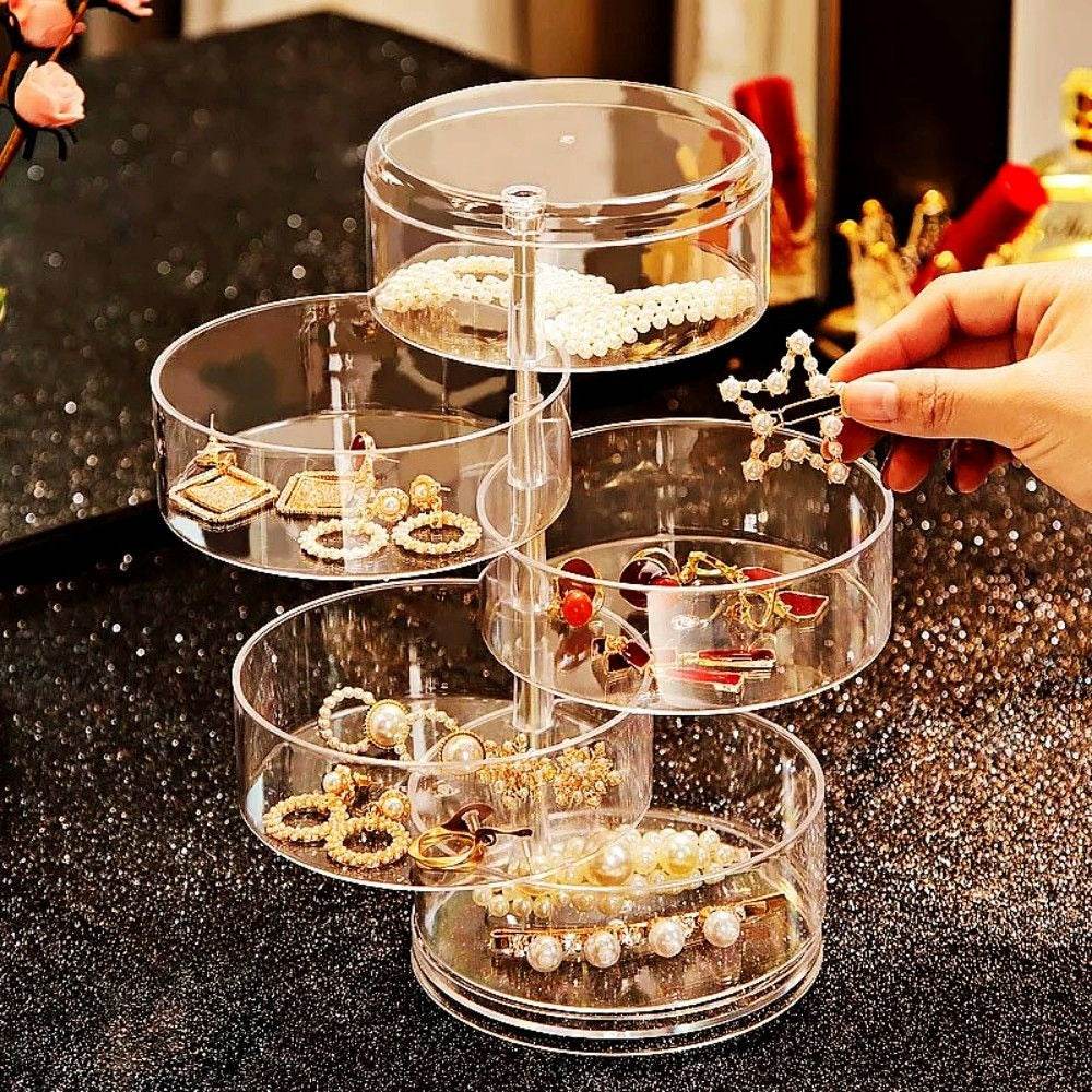 Rotating Acrylic Jewellery Storage Box (5 Tier) image 8