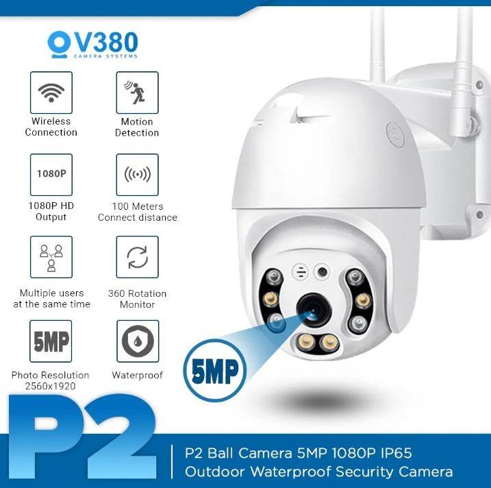 WIFI Outdoor Security Camera (V380 Pro App) image 5