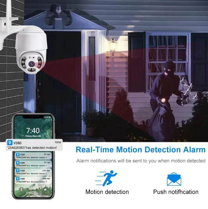 WIFI Outdoor Security Camera (V380 Pro App) image 7