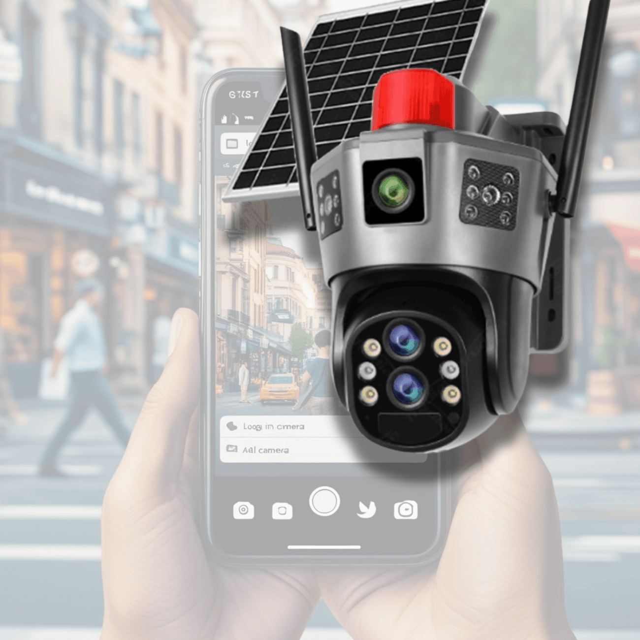 4G Solar Powered Multi Lens Security Camera image 4