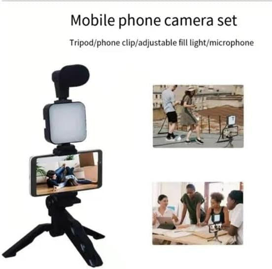 Video-Making Kit with Microphone, LED Light and Tripod image 3