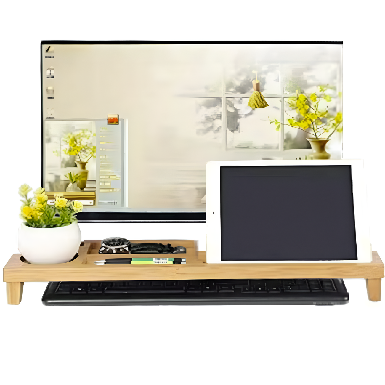 Laptop Monitor Riser and Desk Organiser image 7