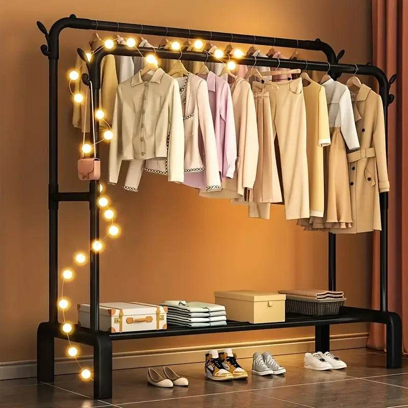 Double Rail Clothes Storage Rack (Without Wheels) image 2