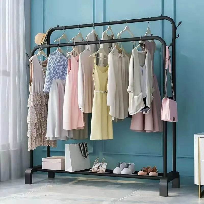 Double Rail Clothes Storage Rack (Without Wheels) image 3
