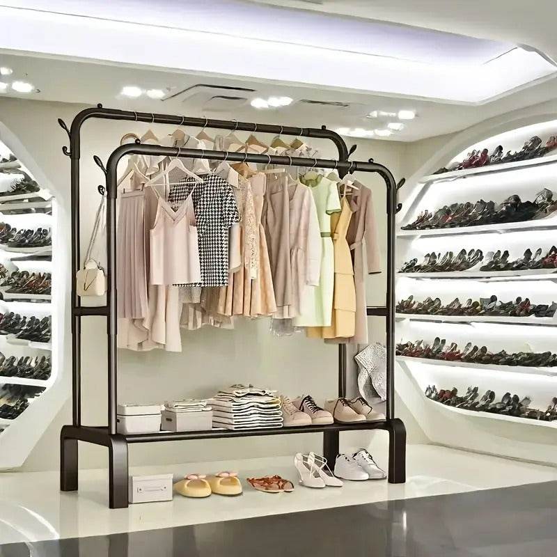 Double Rail Clothes Storage Rack (Without Wheels) image 5