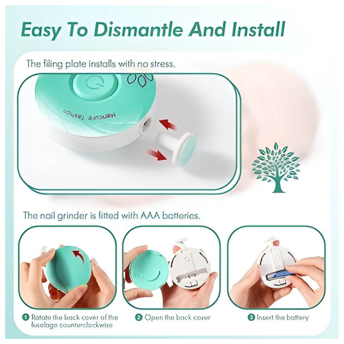 Electric Baby Nail File (Battery Operated) image 6