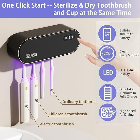 Intelligent Sterilization Toothbrush Holder image 8