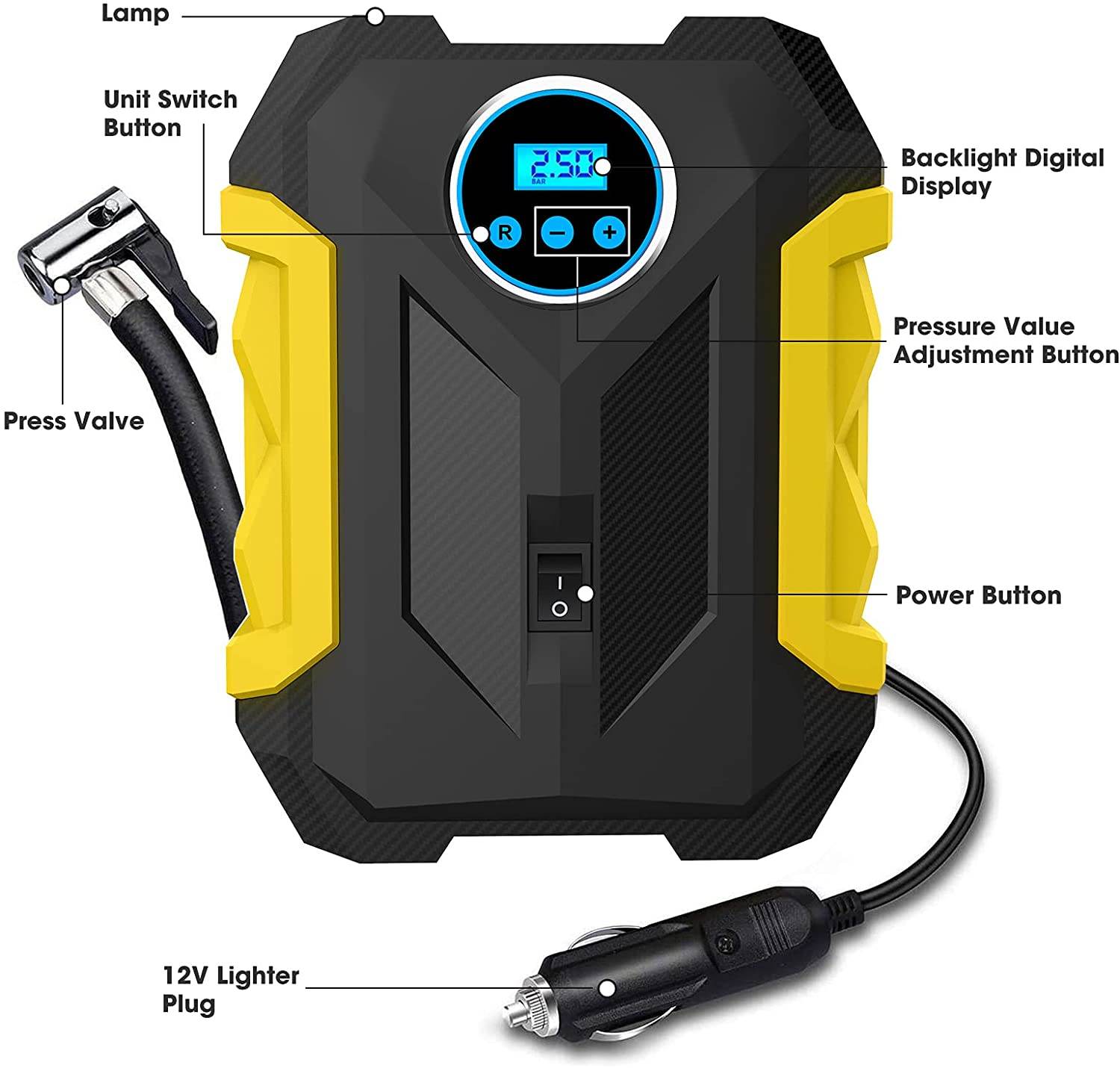 Digital Air Compressor (DC 12V) image 6