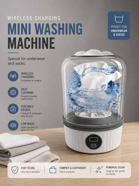 Wireless Charging Mini Washing Machine image 4